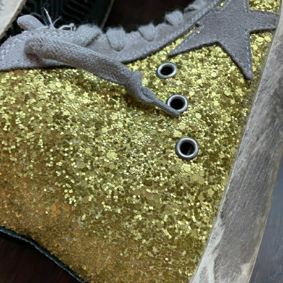 GOLDEN GOOSE RARE & GENTLY PRE-LOVED GLITTER HIGH TOPS | SIZE 36 🇺🇸 6 - Picture 8 of 16